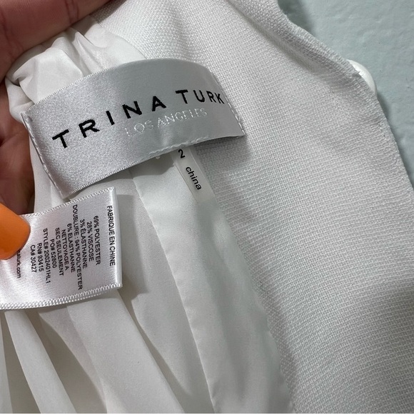 TRINA TURK Wo Marat Twill Blazer - White - Picture 3 of 3